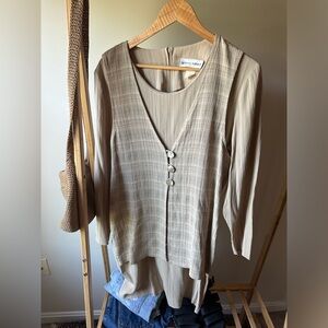 Women’s button up vest dress